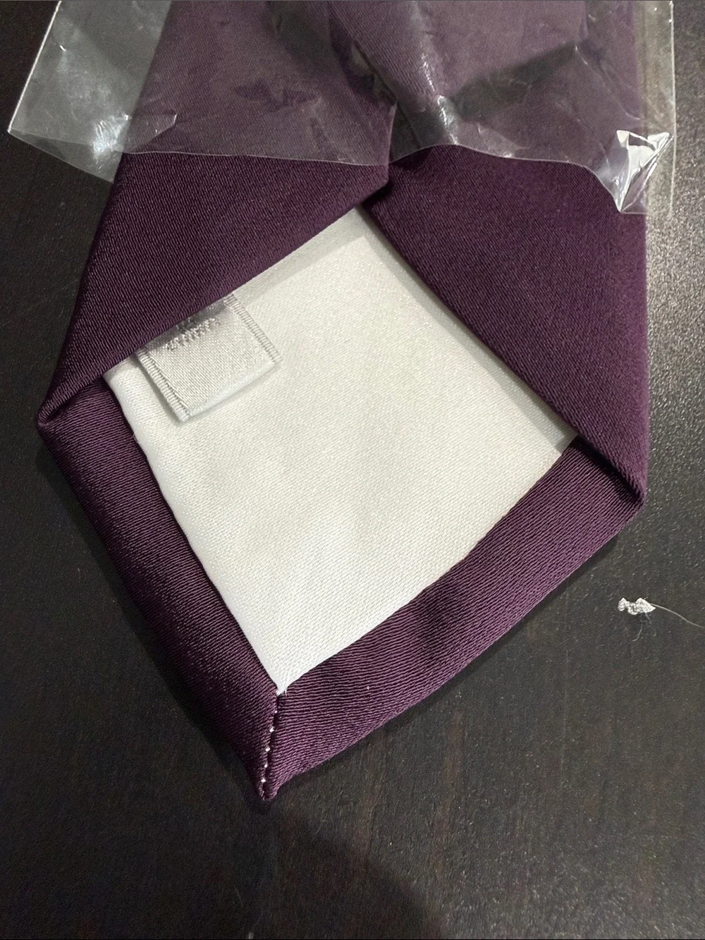 Azazie Stretch Satin Skinny Plum-74 Purple Tie